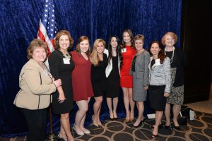 Delta Zeta Sorority’s Delegation in Washington, D.C.: Lynnda Wolf Hoefler, Kent (OH) - Gamma Kappa, National Panhellenic Conference 1st Alternate Delegate; Kathi Bray Heatherly, Central Oklahoma - Epsilon Upsilon, National Government Relations Chairman; Arden Parker, collegiate member of the Rho Chapter (University of Denver); Kim Waskowsky, collegiate member of the Zeta Pi Chapter (University of Georgia); Colleen Hearin, collegiate member of the Beta Lambda Chapter (University of Tennessee/Knoxville); Destiny Goede, collegiate member of the Pi Alpha Chapter, University of Florida; Cindy Winslow Menges, Miami (OH) – Alpha; Executive Director; Leslie Evans Williams, Indiana – Epsilon, National Vice President of Membership; and Jeanine Petersen Triplett, Louisville (KY) – Beta Gamma, National Panhellenic Conference Delegate.